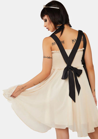 Off White Gothic Multi Bow Dress