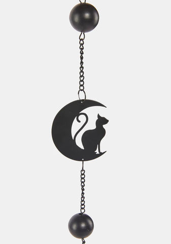 Black Cat & Moon Hanging Decoration