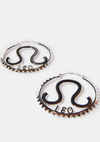 Reppin' Leo Hoop Earrings