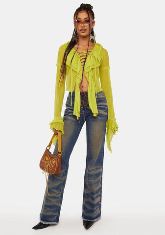 After Hours Lace Up Jeans