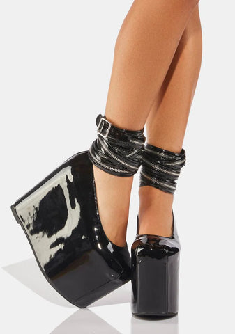 Zip It Platform Mary Janes