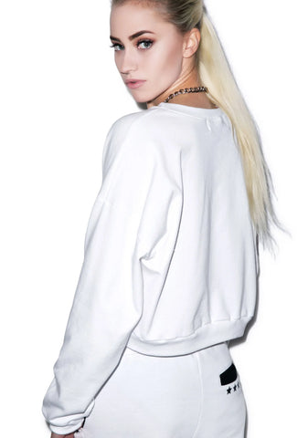 All Star Crop Crewneck - Black