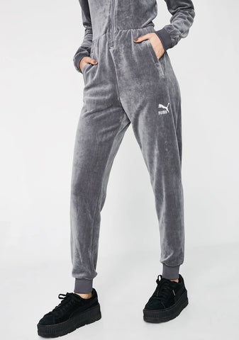 Quiet Shade Velour Jumpsuit