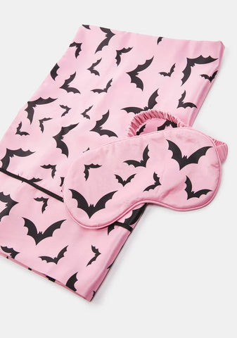 Sweet Bat Behavior Eye Mask And Pillowcase Set