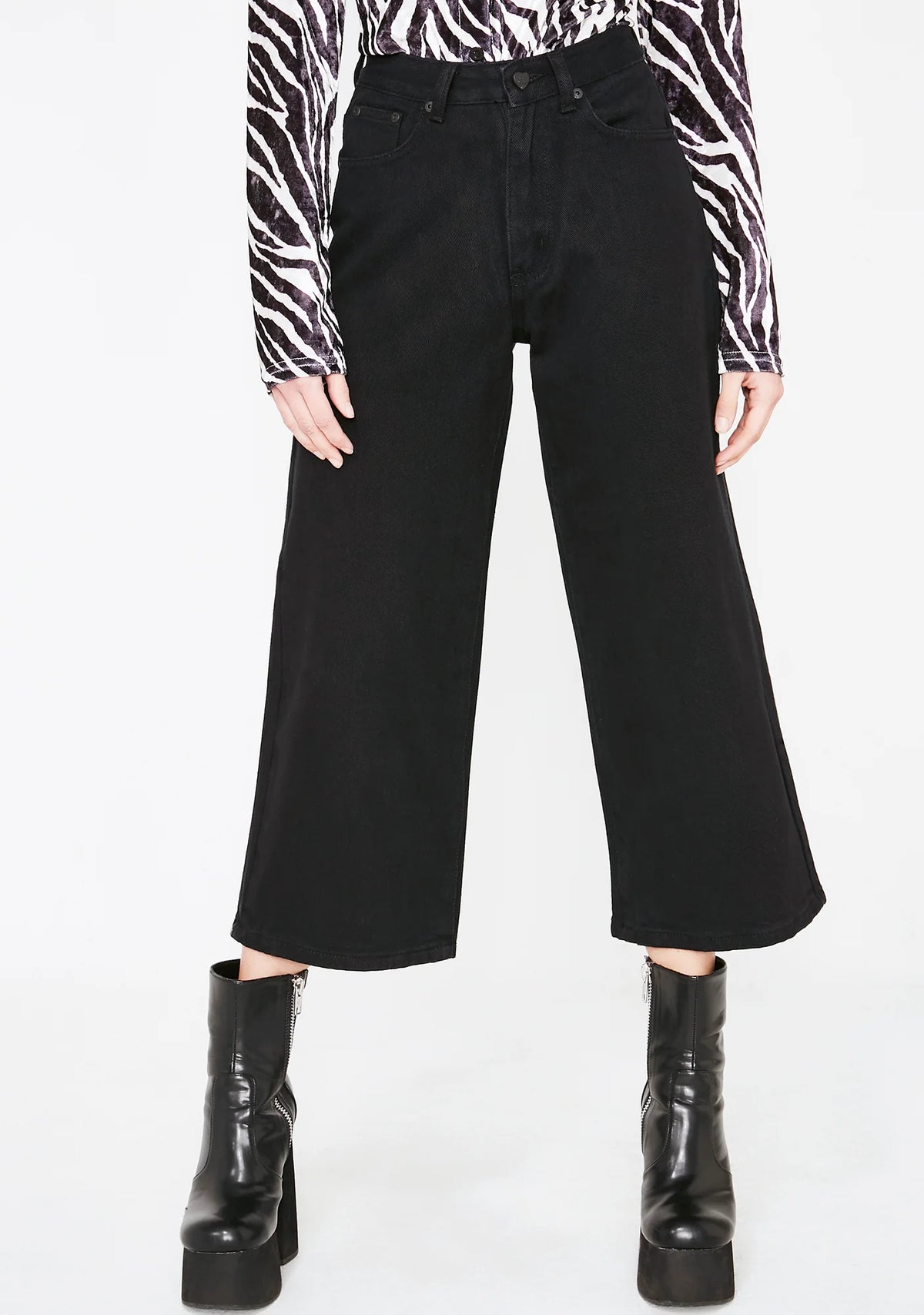 LO Black Wide Leg Jeans