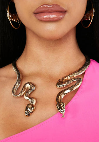 Won Me Over Snake Necklace
