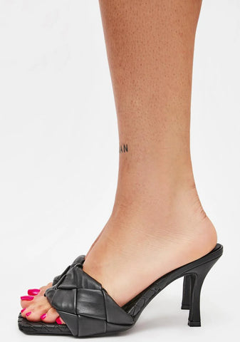 Noir We Go Way Back Kitten Heels