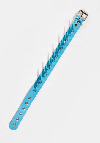 Blue Mega Spikey Baby Collar