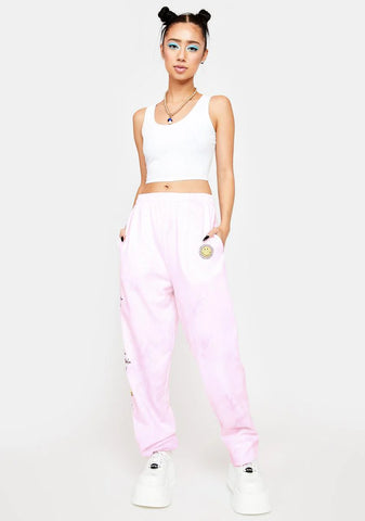 X Smiley Happy Bouquet Sweatpants