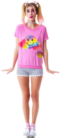Sherbert Clouds Camden Top - Pink