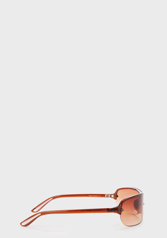 Homage Shield Sunglasses - Brown