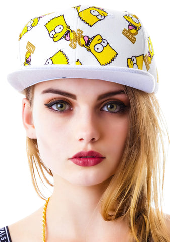 Bart Face Snapback - Black