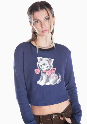 Here To Charm You Thermal Crop Top