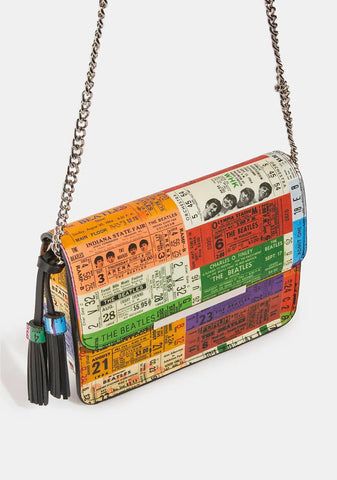 The Beatles Ticket Stubs Crossbody Bag