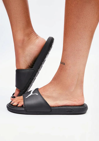 Black Cool Cat Sport Logo Slides