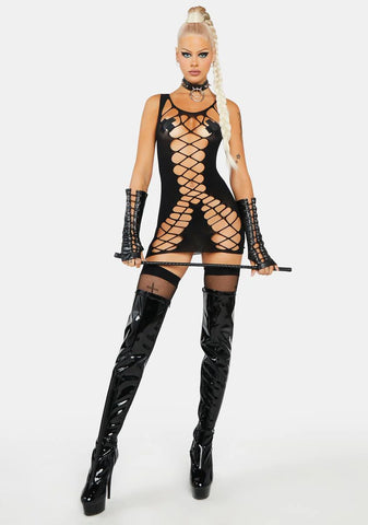 Kisses Down Low Cut Out Mini Dress