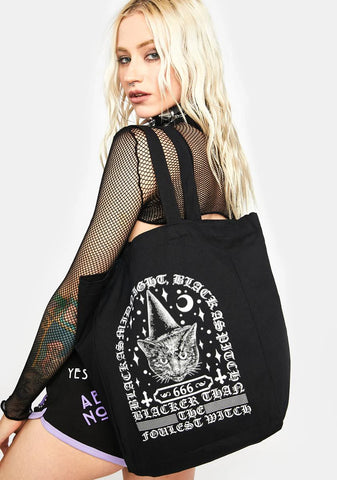 Witchy Cat Tote Bag