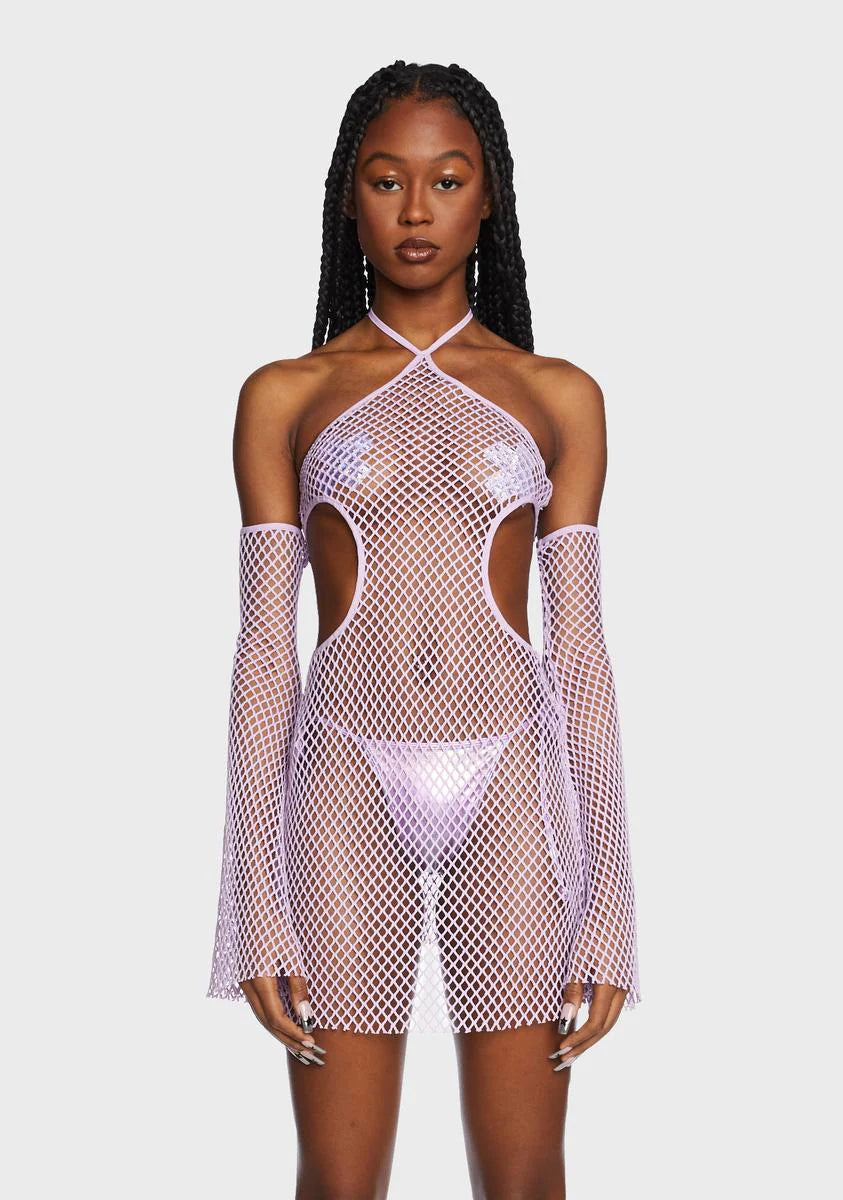 Merely A Visionary Fishnet Dress