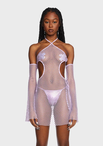 Merely A Visionary Fishnet Dress
