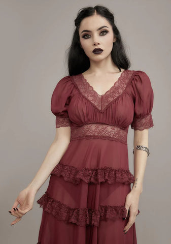 Wine Perpetual Night Maxi Dress