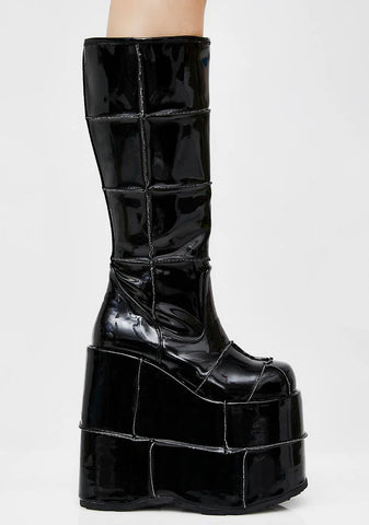 Stack-301 Unisex Platform Knee High Boots