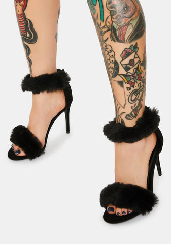 Noir Step Right Up Stiletto Heels