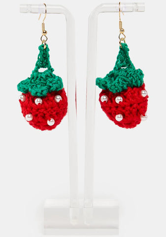 Pickin' You Strawberry Earrings