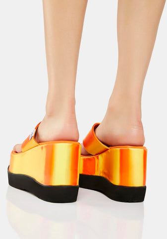Orange Klub Platform Wedges
