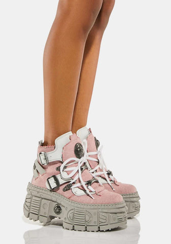 Pink Wall V4 Lace-Up Boots