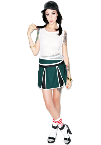 Mesh Crop Top - White