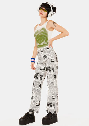 Read All About It Newspaper Pants