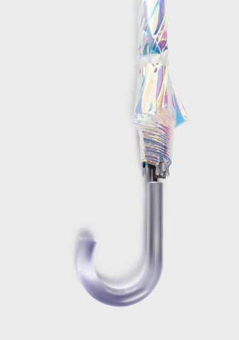 Iridescent Auto Open Stick Umbrella
