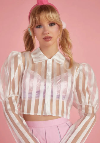Joking Around Sheer Blouse