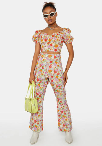 Kitsch Retro Floral Trousers