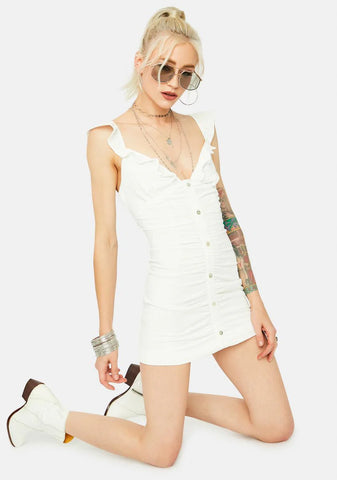 Bliss Girl Meets World Button Front Mini Dress