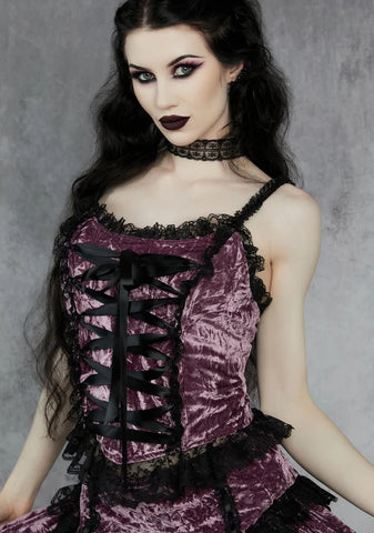 All Of Eternity Velvet Corset Top