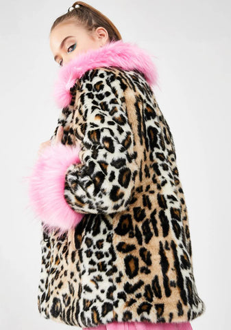 Sass Attack Faux Fur Coat