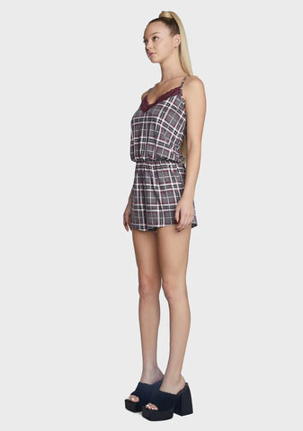 Real Beauty Plaid Romper