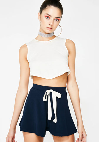 Smooth Waters Tie Front Shorts