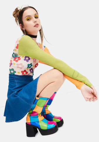 Youthful Days Floral Mesh Top