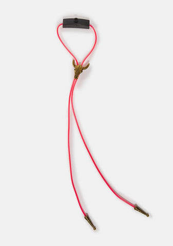 Pink Light Up Bolo Tie