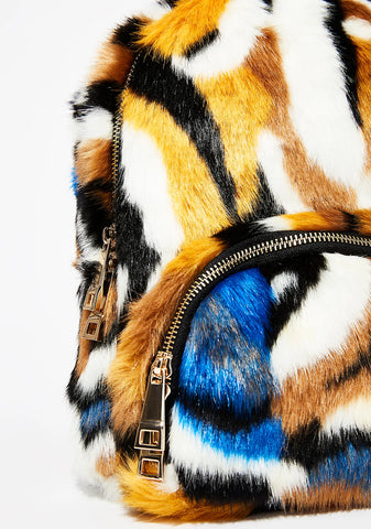 Earn Your Stripes Fuzzy Backpack