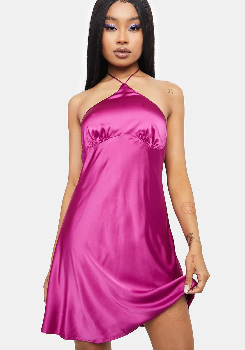 No Such Thing Satin Mini Dress