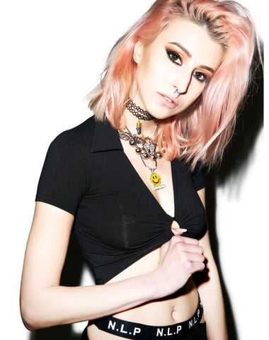 Ringleader Crop Top - Gray