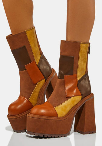 Rebel In Me Patchwork Boots