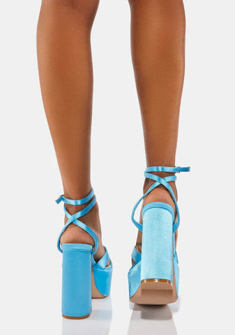 Blue Devine Platform Heels