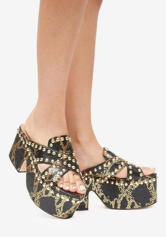Barstyn Snakeskin Platforms
