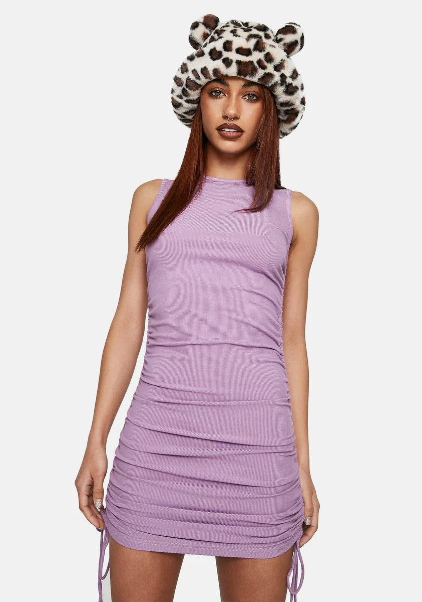 Lilac Sage Side Tie Mini Dress