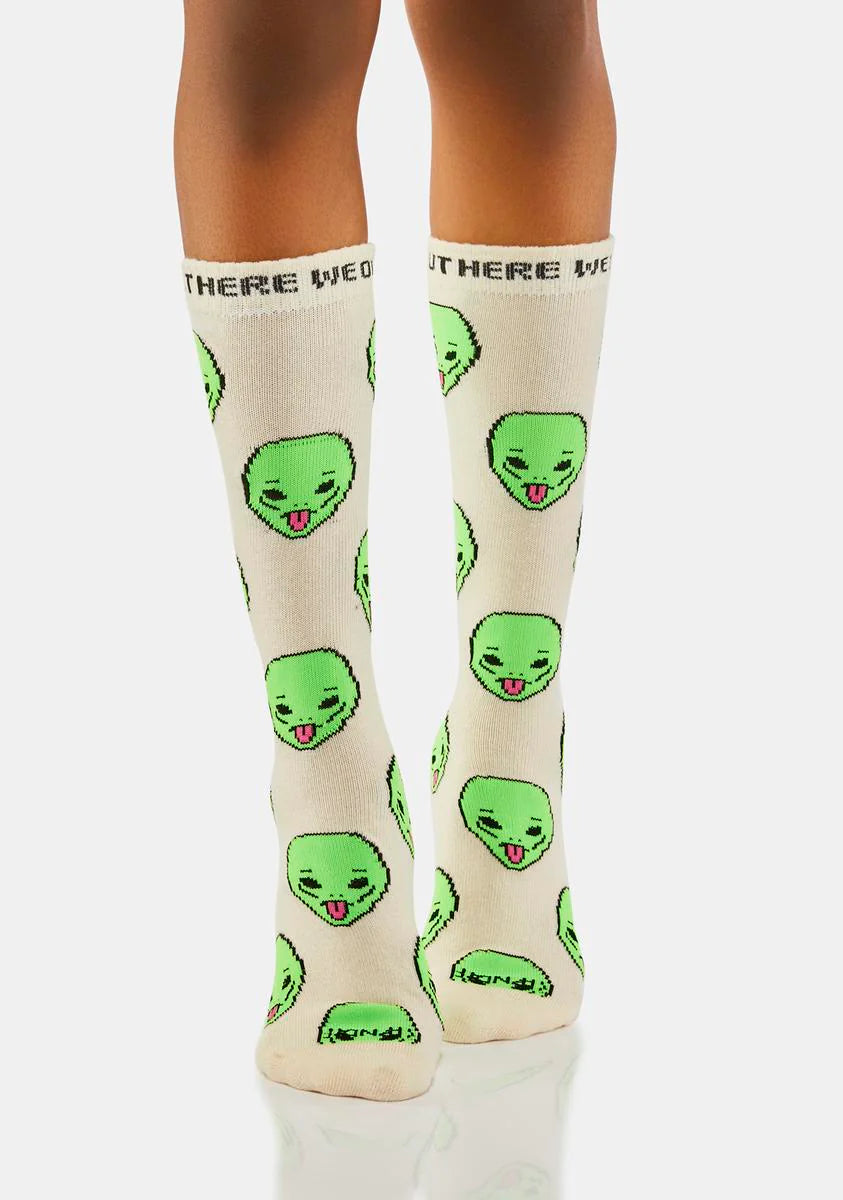 We Out Here Alien Crew Socks