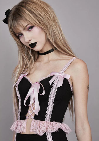 Devious Doll Lace Bustier Top